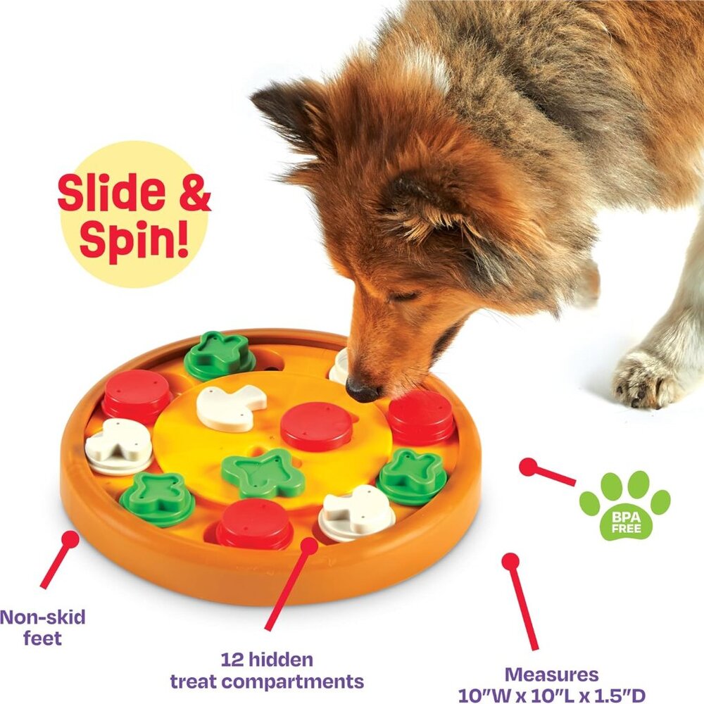 NIB Dog Treat Puzzle Pizza Party Toy 🍕 BRIGHTKINS